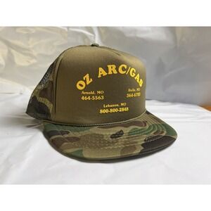 Vintage Oz Arc Gas Ozarks Hat Snapback Camo Trucker Missouri Cap mesh Foam